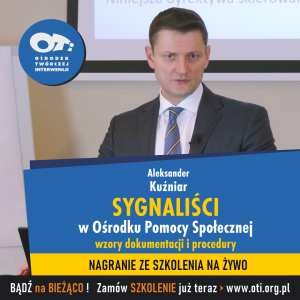 Sygnaliści w Ośrodku Pomocy Społecznej – wzory dokumentacji i procedury