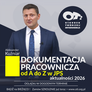 Dokumentacja pracownicza od A do Z w jednostce pomocy społecznej – aktualności 2026